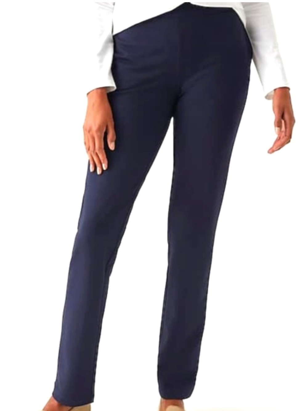 J.Jill Pure Jill Women XL Deep Blue Affinity French Terry Slim Leg Pants NWOT